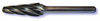 Tapered Cone w/ Radius End (Aluminum Cut) Bur - SL-5AL - Advanced Carbide Tool Company, Inc.