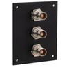 3 JACK PANEL INSERT BULKHEAD REAR MOUNT TRT THREADED NON ISOLATED - REF00164 - MilesTek Corporation