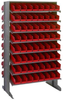 2 Side Sloped Rack, 16Shelves/128Bin/red; Shelving Unit Type Quantum Storage - 44AC6325 - Newark, An Avnet Company