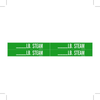 Brady B-946 White on Green Vinyl Self-Adhesive Pipe Marker - 1 1/8 in Height - 3/4 in Character Height - 7 in Length - Printed Msg = _____LB. STEAM - 7427-4 - 754473-68161 - R. S. Hughes Company, Inc.