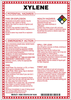 Brady B-120 Fiberglass Reinforced Polyester Rectangle White Chemical, Biohazard, Hazardous & Flammable Material Sign - 7 in Width x 10 in Height - TEXT: XYLENE - 48898 - 754476-48898 - R. S. Hughes Company, Inc.