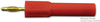 Adapter, 4Mm Banana Jack-2Mm Banana Plug, Red; Inter Series Connector A Mueller Electric - 66W1231 - Newark, An Avnet Company