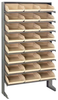 Sloped Rack, 8Shelves, 24Bins, Ivory; Shelving Unit Type Quantum Storage - 44AC6522 - Newark, An Avnet Company