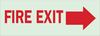 Glow-in-the-Dark Fire & Exit Sign - 80296 - Brady Corporation