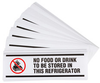 Brady Prinzing Rectangle White Food, Beverage & Smoking Sign - TEXT: WARNING NO FOOD / DRINK - 45233 - 754473-45233 - R. S. Hughes Company, Inc.
