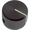 Knob;Instrumentation;Dia 0.925in;Shaft Sz 0.25in;Screw;Saw Cut Line;Black Matte - 70126036 - Allied Electronics, Inc.
