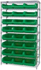 Open Wire Shelving, 9Shelves, 24Bin, Grn; Shelving Unit Type Quantum Storage - 44AC8597 - Newark, An Avnet Company