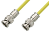 75 Ohm BNC Male to 75 Ohm BNC Male Cable 60 Inch Length Using 75 Ohm PE-B159-YW Yellow Coax - PE38130/YW-60 - Pasternack