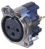 Neutrik B Series 3 Pin Female Recept Vert Pin 1/Gnd -- NEUNC3FBV1