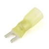 Locking Spade Terminal, 12-10 Ga., #6 Stud, Yellow Heat Shrink Brazed Seam -- 32923