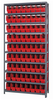 Open Shelving, 10Shelves, 72Bins, Red; Shelving Unit Type Quantum Storage - 44AC8985 - Newark, An Avnet Company
