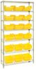 Open Wire Shelving, 7Shelves, 18Bin, Yel; Shelving Unit Type Quantum Storage - 44AC8620 - Newark, An Avnet Company