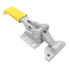 Compression Latch, Over-Center Lever Latch, Pad Lockable, Yellow Vinyl Grip, 10-32 Tapped Mounting Holes, Malleable Iron, Zinc Immersion Coating -- A2-10-501-22 - Image