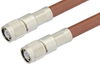 TNC Male to TNC Male Cable 12 Inch Length Using RG393 Coax - PE33185-12 - Pasternack