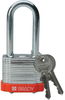 Brady Orange Steel 5-pin Keyed & Safety Padlock 99543 - 1 9/16 in Width - 1 1/3 in Height - 17/64 in Shackle Diameter - 2 Key(s) Included - 754476-99543 - 754476-99543 - R. S. Hughes Company, Inc.