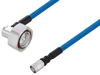 Plenum 7/16 DIN Male Right Angle to NEX10 Male Low PIM Cable 60 Inch Length Using SPP-250-LLPL Coax Using Times Microwave Parts - PE3C6252-60 - Pasternack