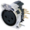 Neutrik B Series 3 Pin Female Recept Horizontal Right - NEUNC3FBHR2 - HAVE, Inc.