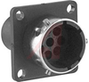 connector,plastic circular,metal coupling ring,wall recept,size 12,for 8 pin con -- 70129835