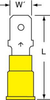 3M Scotchlok Yellow Butted Nylon Butted Quick-Disconnect Terminal MNG10-250DMX - 1.05 in Length - 0.15 in Inside Diameter - 051128-58721 - R. S. Hughes Company, Inc.