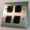 HAVE 2Gang Stainless Wallplate 4BG XLRM - HAVWP2011XLRMBG4A - HAVE, Inc.