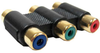 3 RGB RCA to 3 RGB RCA Coupler Gold Plated - 251-117 - SFCable.com