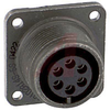 connector,metal circ,box mount recept,no bkshl,size 14s,6 #16 solder socket cont - 70143496 - Allied Electronics, Inc.