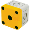 Enclosure, 16mm Mounting Hole, Yellow Top, Gray Bottom, For Series 61 E-Stop - 70029600 - Allied Electronics, Inc.