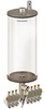 Levelux Clear View Multiple Feed Electro Lubricator, 1 gal Acrylic Reservoir, 7 Feeds, 1/4” OD Tube Outlets, 24VDC - B5177-128AB07024D1W - Oil-Rite Corp.