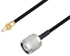 SSMC Jack Bulkhead to TNC Male Cable 18 Inch Length Using PE-SR405FLJ Coax - PE3C4454-18 - Pasternack