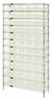 Bins & Systems - Clear-View Bins - Economy Shelf Bins - Wire Shelving Systems - WR12-102CL - Image