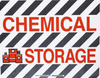 Brady Toughstripe B-534 Polyester Rectangle Black / White Chemical, Biohazard, Hazardous & Flammable Material Sign - 18 in Width x 14 in Height - Laminated - TEXT: CHEMICAL STORAGE - 104498 - 754473-16276 - R. S. Hughes Company, Inc.