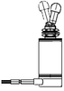 ET Series Toggle Switch, 2 pole, Electrically held- 2 position, Leadwire terminal, Locking Lever -- 26ET25-2-G - Image