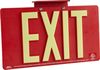 Brady Bradyglo B-401 Plastic Rectangle Red Exit Sign - 17 1/4 in Width x 9 1/2 in Height - Glow in the Dark - TEXT: EXIT - 145480 - 754473-54305 - R. S. Hughes Company, Inc.