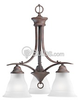 Three-Light Chandelier Fixture - P4324-33 - bulbs.com