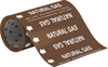 Brady B-946 White on Brown Vinyl Self-Adhesive Pipe Marker - 8 in Height - 30 ft Length - Printed Msg = NATURAL GAS with Left Arrow - 109488 - 754473-67724 - R. S. Hughes Company, Inc.