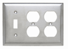 Combination Openings, 1 Toggle Switch & 2 Duplex Receptacle -- SS182 - Image