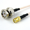 BNC Male (Plug) to SMA Female (Jack) Cable RG-316 Coa Up To 2 GHz, 1.35 VSWRx in 12 Inch -- FMC0813316LF-12 - Image