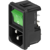 IEC Appliance Inlet C14 with Line Switch 2-pole - KEB2 - SCHURTER Inc