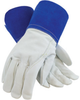 PIP 75-4854 Blue Medium Grain, Split Goatskin Leather Welding Glove - Wing Thumb - 11.6 in Length - 616314-09211 - 616314-09211 - R. S. Hughes Company, Inc.