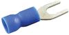 Terminal, Spade/fork, #8, Crimp, Blue; Product Range Multicomp Pro - 34P2370 - Newark, An Avnet Company