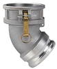 Aluminum Elbow 45º Female Coupler x Male Coupler -- DA45-A200 - Image