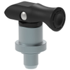 Spring Loaded Plunger, Press-in, Small Size, With hold-open feature, , Black - 56-461-000 - Southco