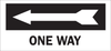 Brady B-302 Polyester Rectangle Black Stop Signs, Traffic Control Signs & Banners Sign - 14 in Width x 6.5 in Height - Laminated - TEXT: ONE WAY - 84644 - 754476-84644 - R. S. Hughes Company, Inc.