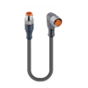 Sensor / Actuator Connectors: Cordset, double ended, M12 Standard, Straight Male, 8-pole to a, M12 Standard, Angled Female, 8-pole; with Grey PVC 24 AWG cable -- RST 8-RKWT 8-661
