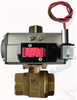 BRASS-2WAY NC-DOUBLE ACTING 4" NPTF BALL VALVE, EXPLOSION PROOF VALVE 120/60VAC - B2CD18-C-0 - Quarter Turn Valve