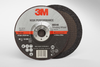 3M Ceramic Depressed-Center Wheel - 36 Grit Very Coarse Grade - 6 in Diameter - 7/8 in Center Hole - Thickness 1/4 in - 66546 -- 051115-66546 - Image