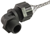 Cord Grip, Valox, 90 deg, 3/4" NPT, cable range .625 - .750 with mesh - RSPV-9212-E - Remke Industries
