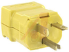 Electrical Plug; 20 A; 125 V; Yellow; 0.220 to 0.660 in.; Nylon; Brass; Steel - 70116141 - Allied Electronics, Inc.