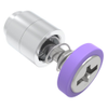 Captive Screw, 6-32 Thread, Flare-in, Phillips/Slot Combination, Smooth Purple Knob - 52-2A-21-4-012 - Southco