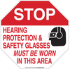 Brady B-302 Polyester Octagon White Personal Protection Equipment (PPE) Sign - 18 in Width x 18 in Height - Laminated - 128684 - 754473-77598 - R. S. Hughes Company, Inc.